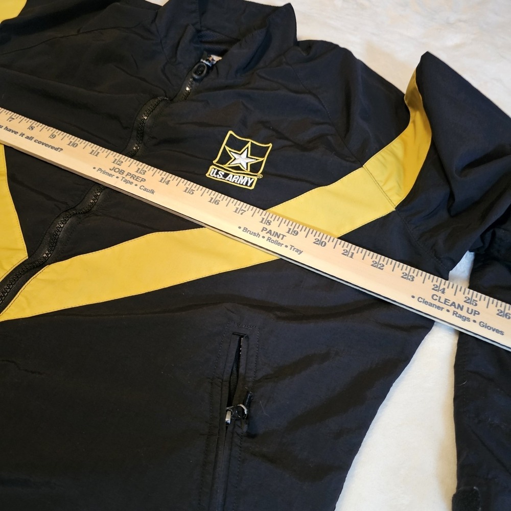 Vintage Women's Black & Gold Nylon Physical Fitness Jacket Size Medium U.S. Army - Picture 4 of 8